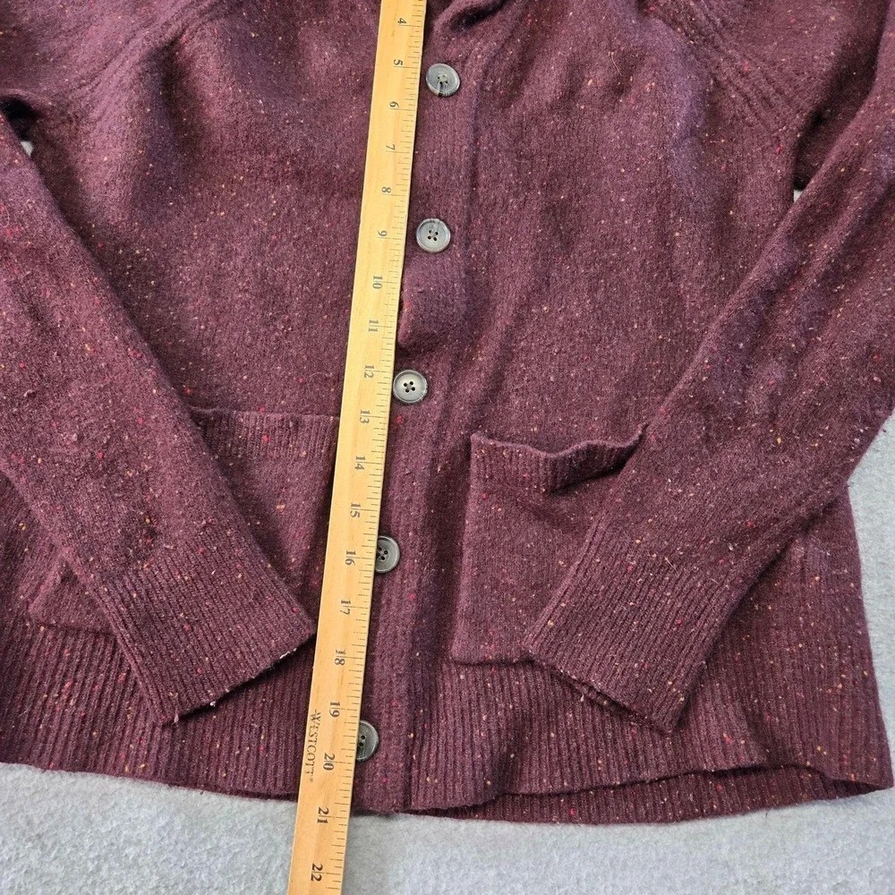 Bonobos Sweater Boys M Purple Cardigan Shawl Collar Pockets Wool Nylon